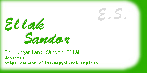 ellak sandor business card